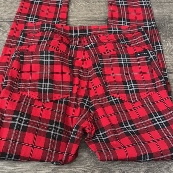 Sanctuary -  Christmas RED plaid leggings - WOMEN SMALL worn once - Picture 7 of 9